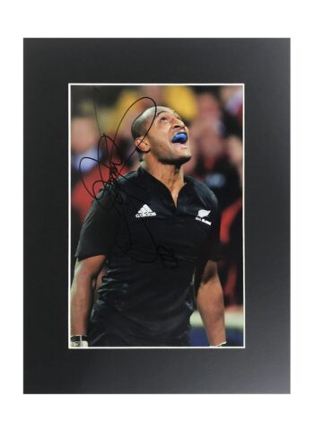 Signed Joe Rokocoko Photo Display - Authentic Rugby Autograph