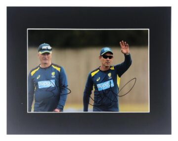 Signed Steve Waugh & Justin Langer Photo Display - Iconic Australians