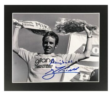 Autographed Joop Zoetemelk Photo Display - Tour De France