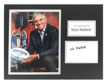 Nick Mallett Autographed Photo Display - Italy Rugby Coach