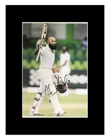 Signed Hashim Amla Photo Display - South Africa Cricket