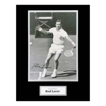 Signed Rod Laver Photo Display - Wimbledon Champion