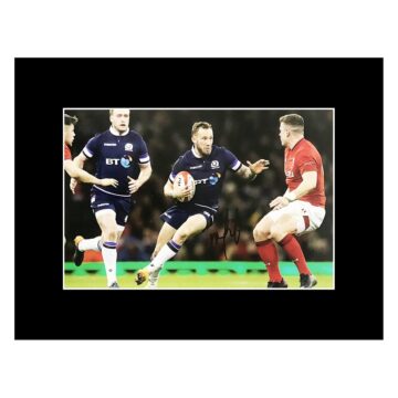 Autographed Byron Mcguigan Photo Display - Scottish Rugby Icon