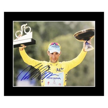 Autographed Vincenzo Nibali Photo Display - Tour De France Yellow Jersey