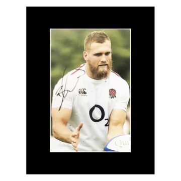 Signed Brad Shields Photo Display - England Rugby Autograph