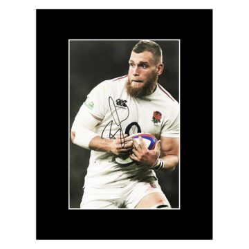 Brad Shields Signed Photo Display - England Rugby Autograph