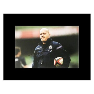 Signed Gregor Townsend Photo Display - Scotland Rugby Autograph