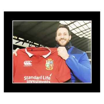 Signed Tommy Seymour Photo Display - British & Irish Lions Autograph