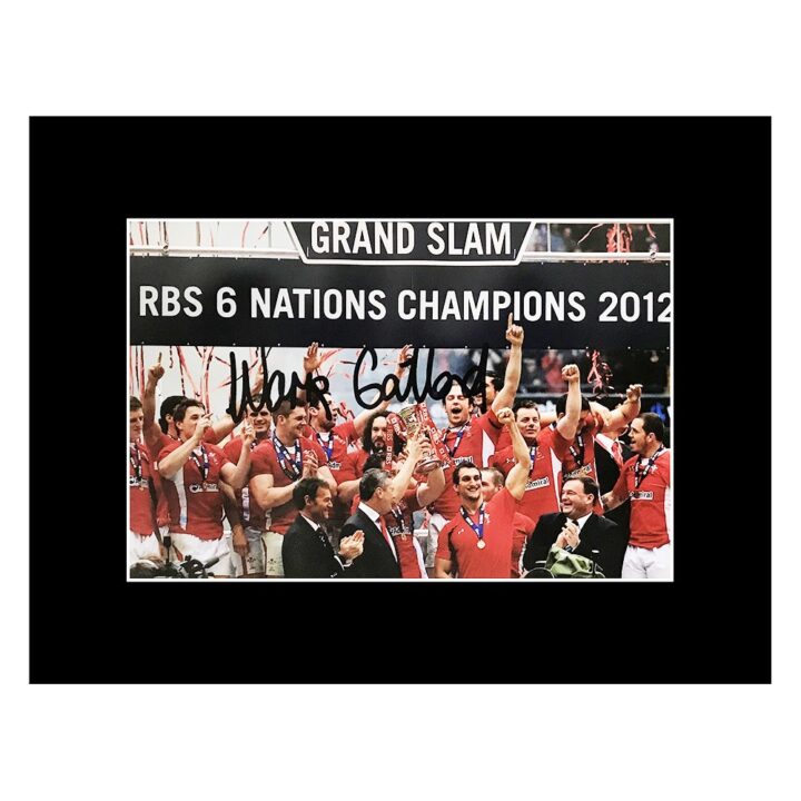 Signed Warren Gatland Photo Display - Grand Slam Winners 2012