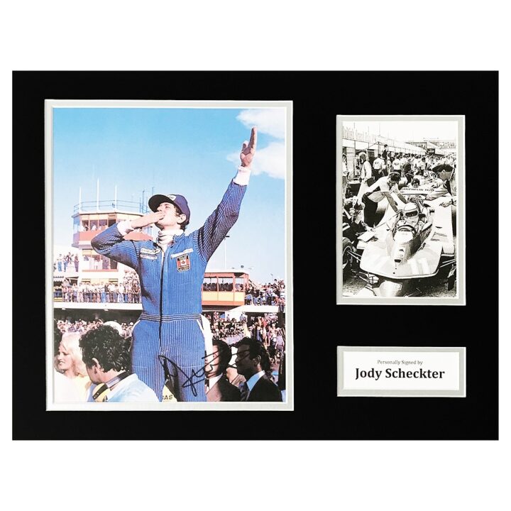 Signed Jody Scheckter Photo Display - Formula 1 World Champion