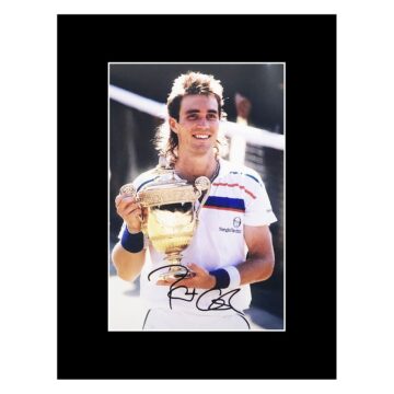 Autographed Pat Cash Photo Display - Tennis Wimbledon Signature