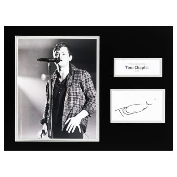 Autographed Tom Chaplin Photo Display - Music Autograph
