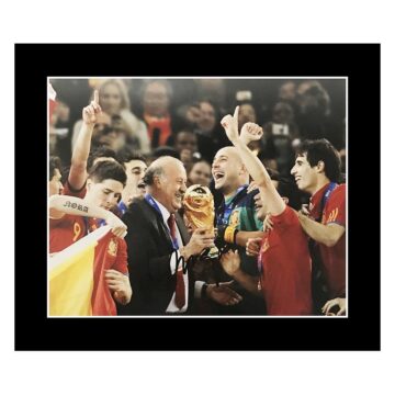 Autographed Vicente Del Bosque Photo Display - Spain World Cup Winners Signature