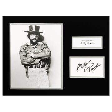Signed Billy Paul Photo Display - Music Autograph