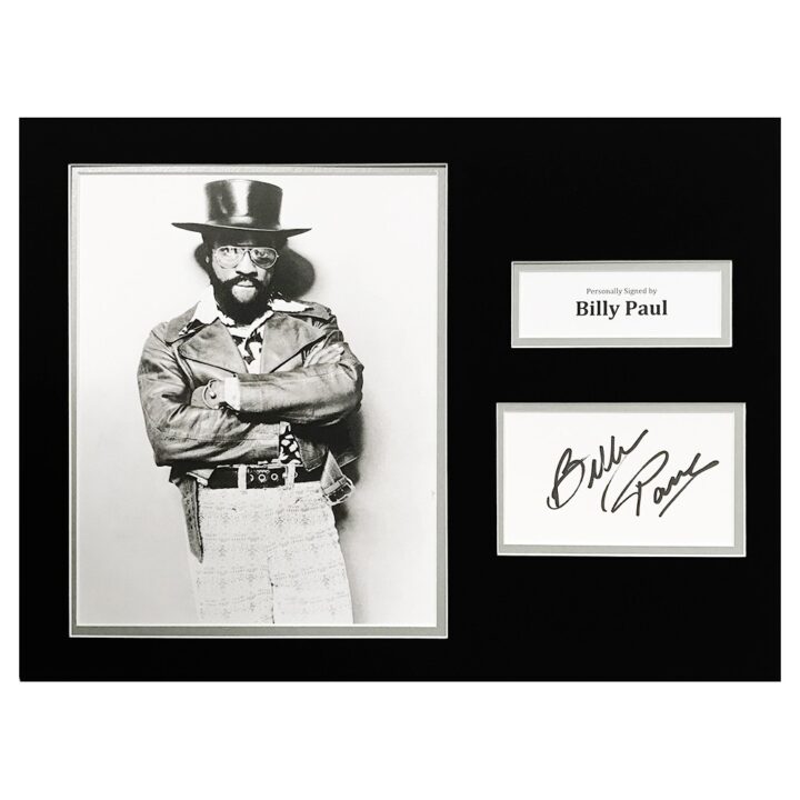 Signed Billy Paul Photo Display - Music Autograph