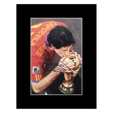 Signed Joan Capdevila Photo Display - Spain World Cup Winner