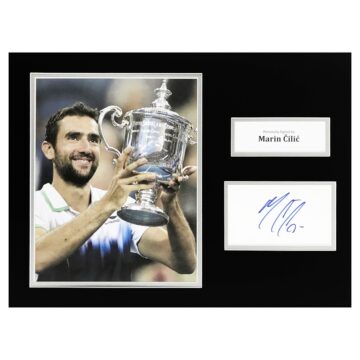 Signed Marin Cilic Photo Display - Tennis Autograph