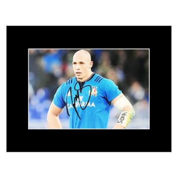 Signed Sergio Parisse Photo Display - Italy Rugby Icon Captain