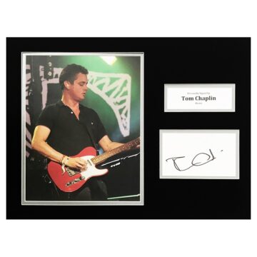 Signed Tom Chaplin Photo Display - Music Autograph