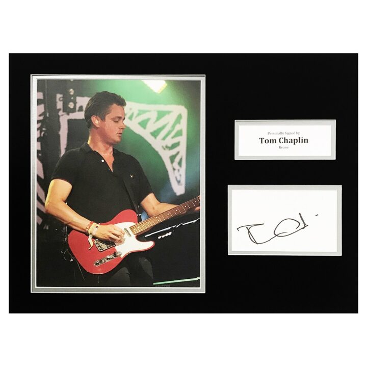 Signed Tom Chaplin Photo Display - Music Autograph