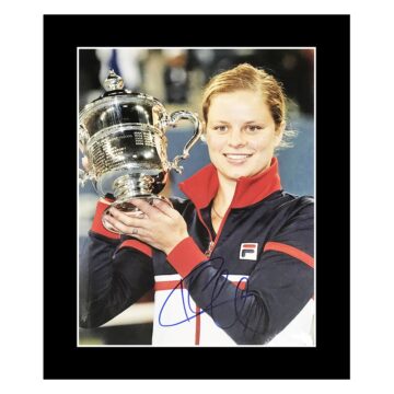 Kim Clijsters Signed Photo Display - US Open Winner