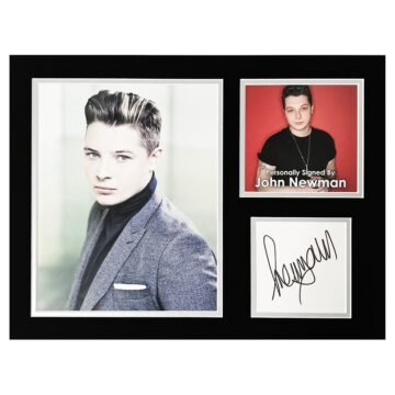 Signed John Newman Photo Display - Music Autograph