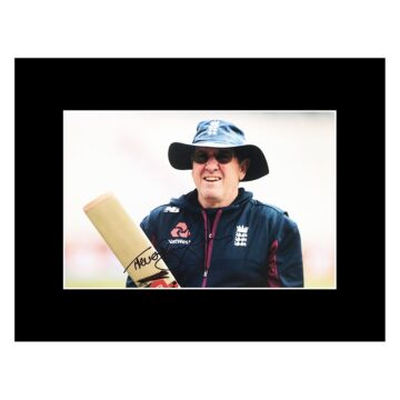 Signed Trevor Bayliss Photo Display - England Cricket Icon