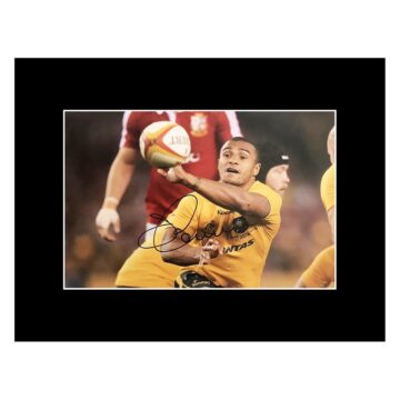 Signed Will Genia Photo Display - Wallabies Icon