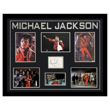 Signed Michael Jackson Photo Display - Framed Thriller Rare Autograph