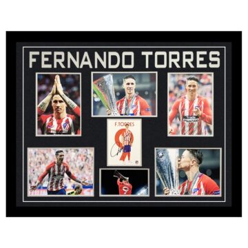Signed Fernando Torres Framed Display - Large Europa League Winner 2018