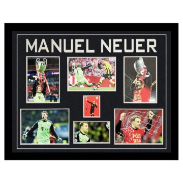 Signed Manuel Neuer Framed Display - Large Champions League Winner 2013