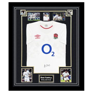 Signed Mako Vunipola Jersey Framed - England Icon Shirt