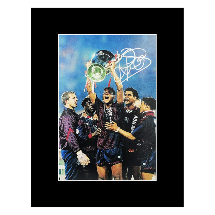 Patrick Kluivert Signed Photo Display - Champions League Winner 1995 Autograph