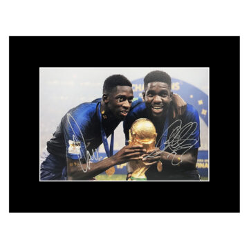 Signed Dembele & Umtiti Photo Display - World Cup Winner 2018 Autograph