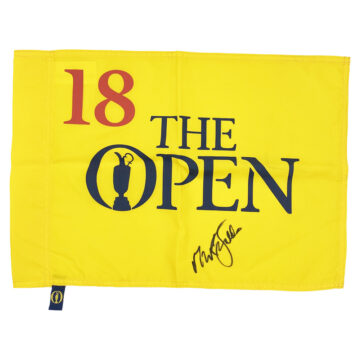 Signed Nick Faldo Pin Flag - The Open Champion 1987 Autograph