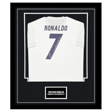 Signed Cristiano Ronaldo Shirt Framed - Champions League Winner 2017 Jersey