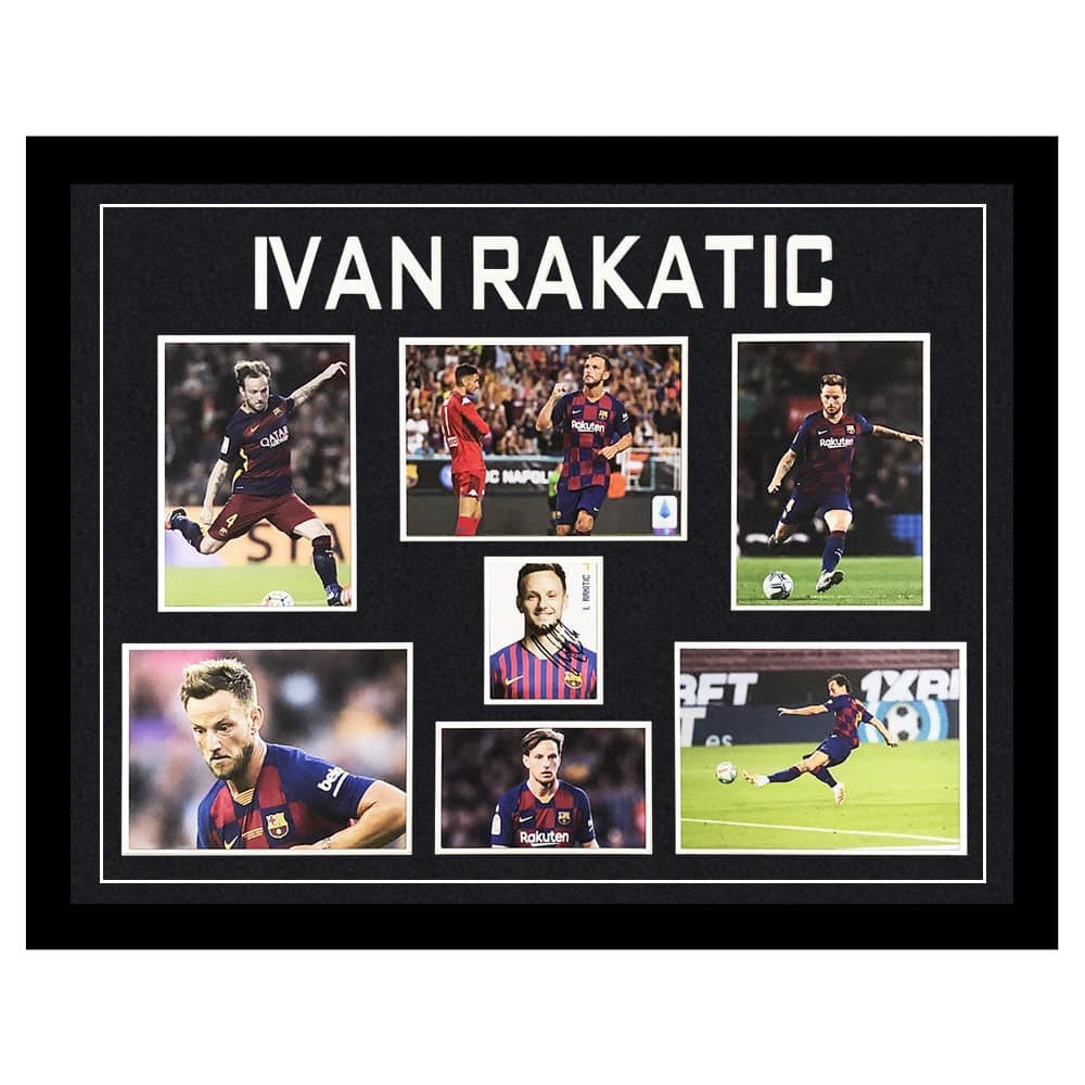 Signed Ivan Rakitic Framed Display Large - La Liga Winner 2019 Icon