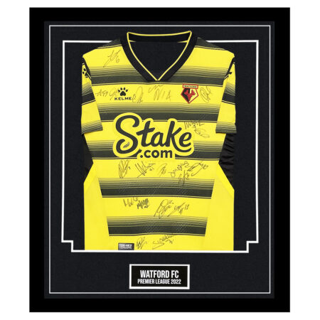 Signed Watford FC Shirt Framed - Premier League 2022