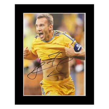 Signed Andriy Shevchenko Photo Display - 12x10 Ukraine Icon Autograph