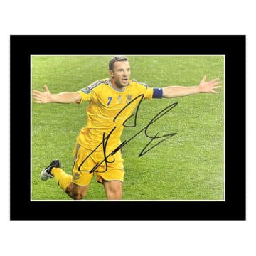 Signed Andriy Shevchenko Photo Display - 12x10 Ukraine Autograph