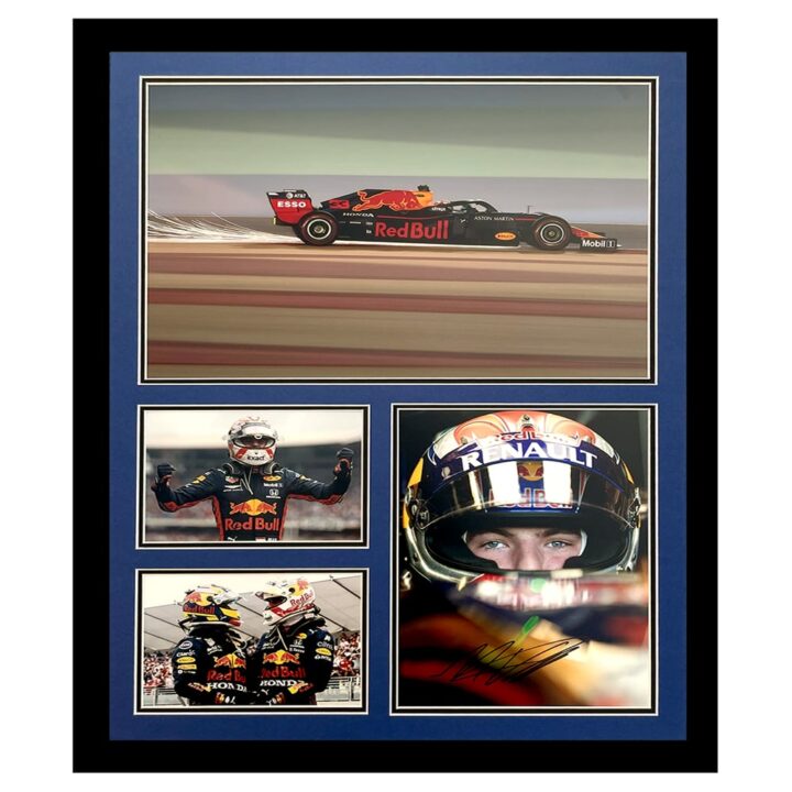 Signed Max Verstappen Photo Display Framed - Formula 1 World Champion