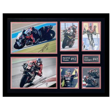 Signed Vinales & Espargaro Photo Display Framed - Moto GP Icons