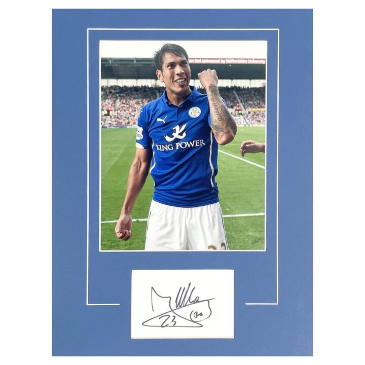 Signed Leonardo Ulloa Photo Display - 16x12 Leicester City Autograph Icon