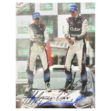 Signed Elfyn Evans & Dan Barritt Poster Photo - Rally Car Icons Autograph