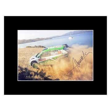 Signed Jan Kopecky Photo Display - 16x12 Rally Car Icon Autograph