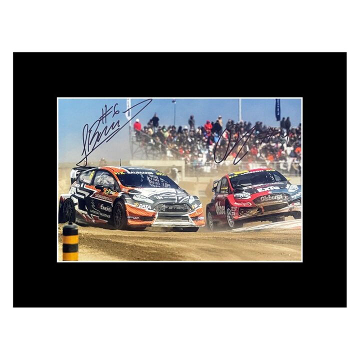 Signed Baumanis & Larsson Photo Display - 16x12 Rally Cross Icons