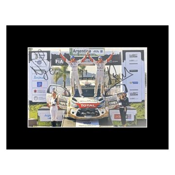Signed Meeke & Nagle Photo Display - 16x12 Rally Car Icons