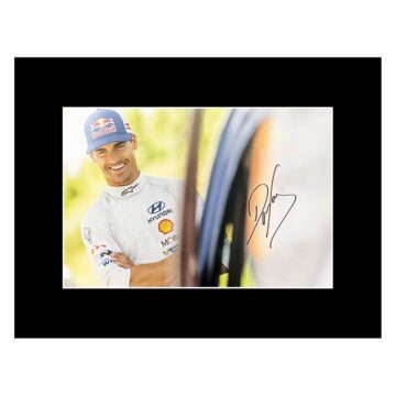 Signed Dani Sordo Photo Display - 16x12 Rally Car Racing Icon Autograph