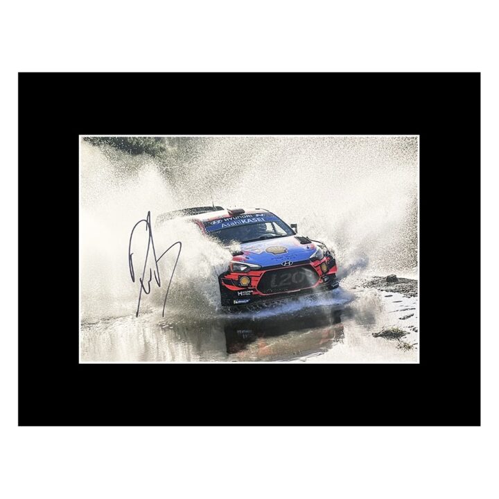 Signed Dani Sordo Photo Display - 16x12 Rally Car Icon Autograph