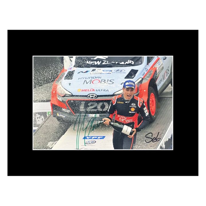 Signed Paddon & Marshall Photo Display - 16x12 Rally Car Icons Autograph